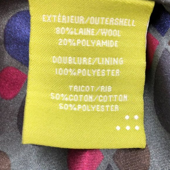 Soia and Kyo Black Wool blend Asymmetrical Buttoned Pea Coat womens Medium - Picture 9 of 15